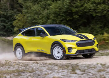 Nýr Ford Mustang Mach-E Rally er 480 hestafla rafmagns „rallý“-leikfang