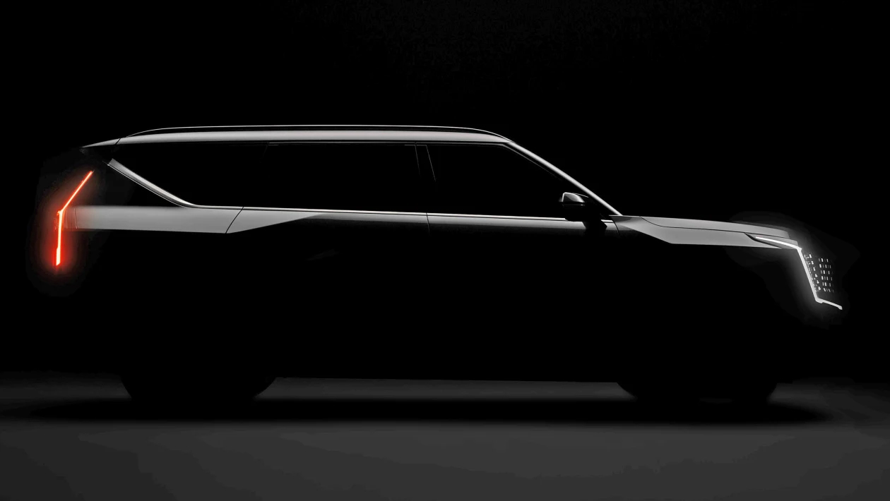 Nýi 2023 Kia EV9 rafmagnsjepplingurinn kynntur í mars