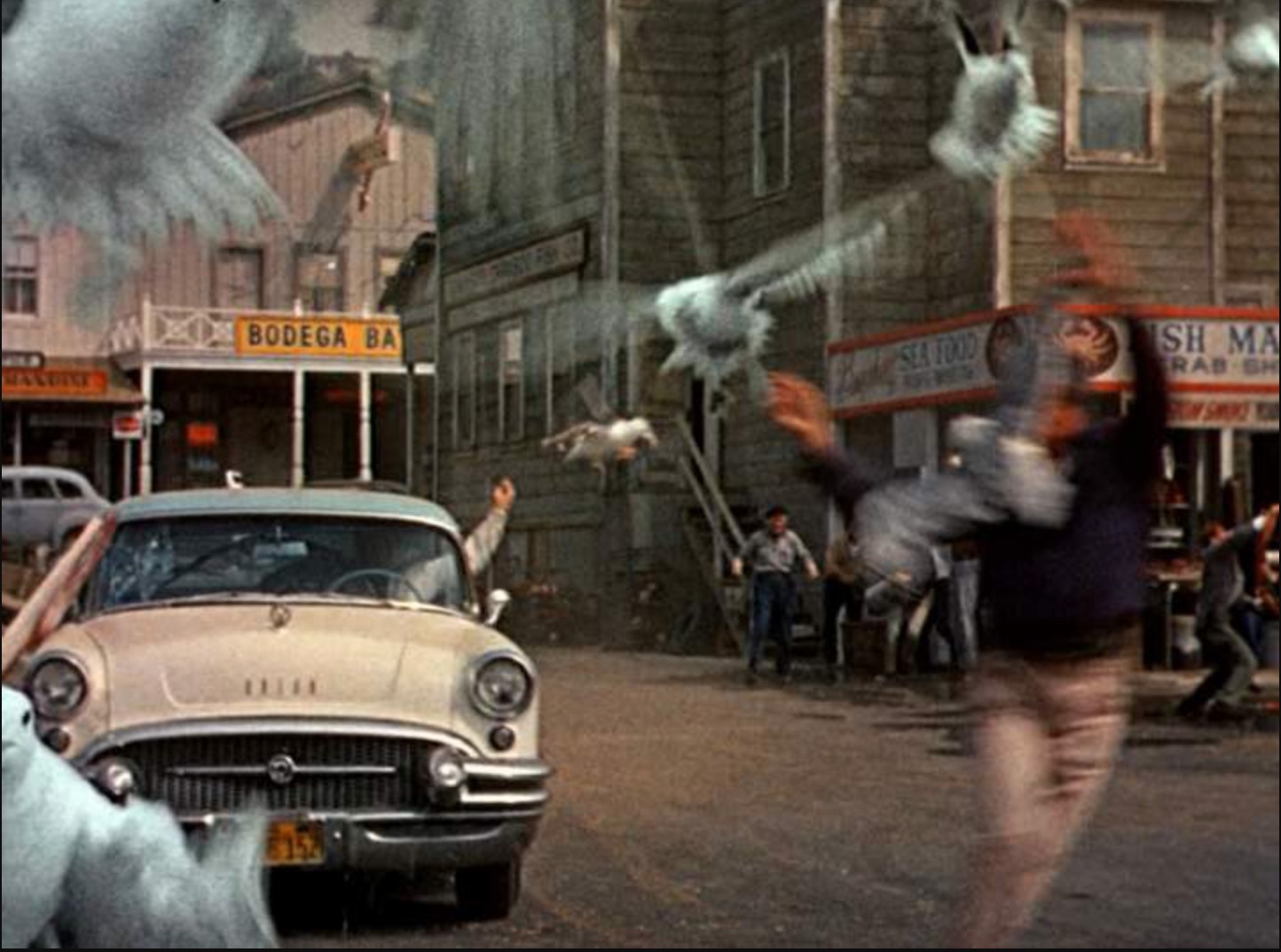 Bílarnir í myndinni The Birds