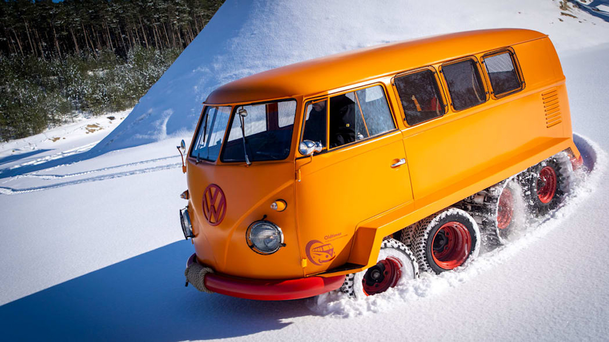 VW rúgbrauð á beltum